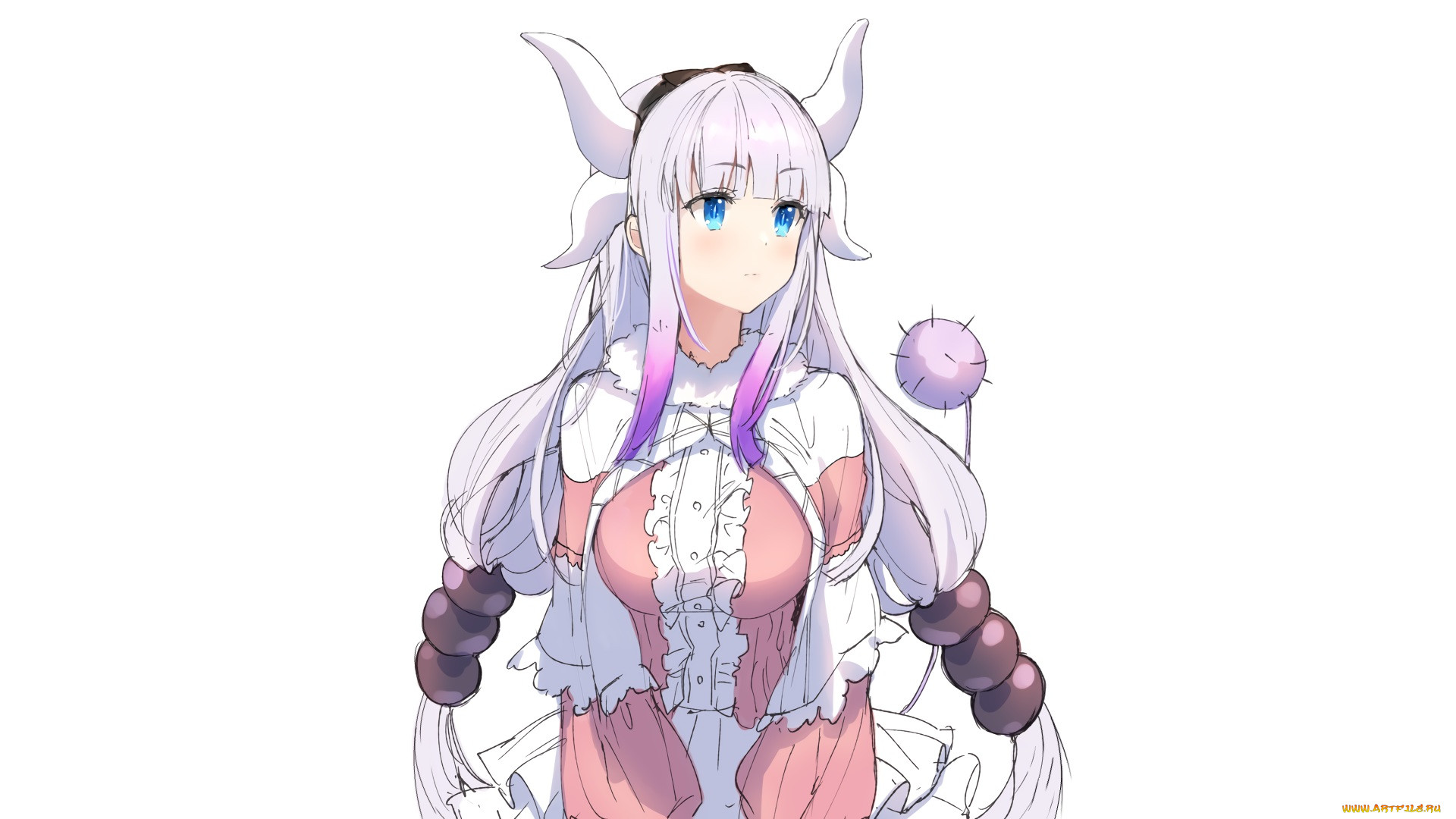 Обои Аниме Kobayashi-san Chi no Maid Dragon, обои для рабочего стола,  фотографии аниме, kobayashi-san chi no maid dragon, kamui, kanna Обои для  рабочего стола, скачать обои картинки заставки на рабочий стол.